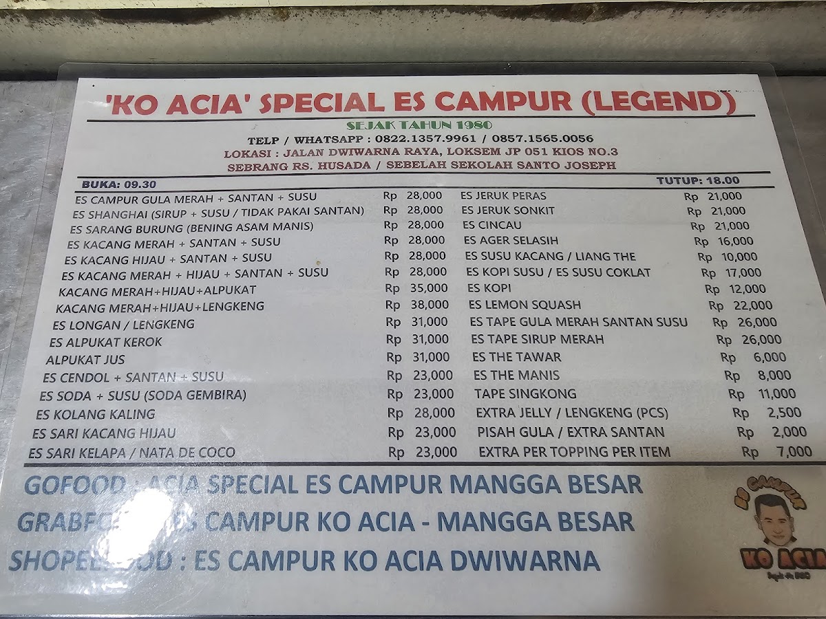 Es Campur Special Ko Acia Menu - Image 2