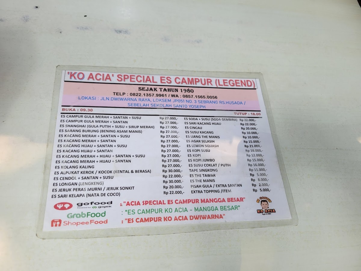 Es Campur Special Ko Acia Menu - Image 3