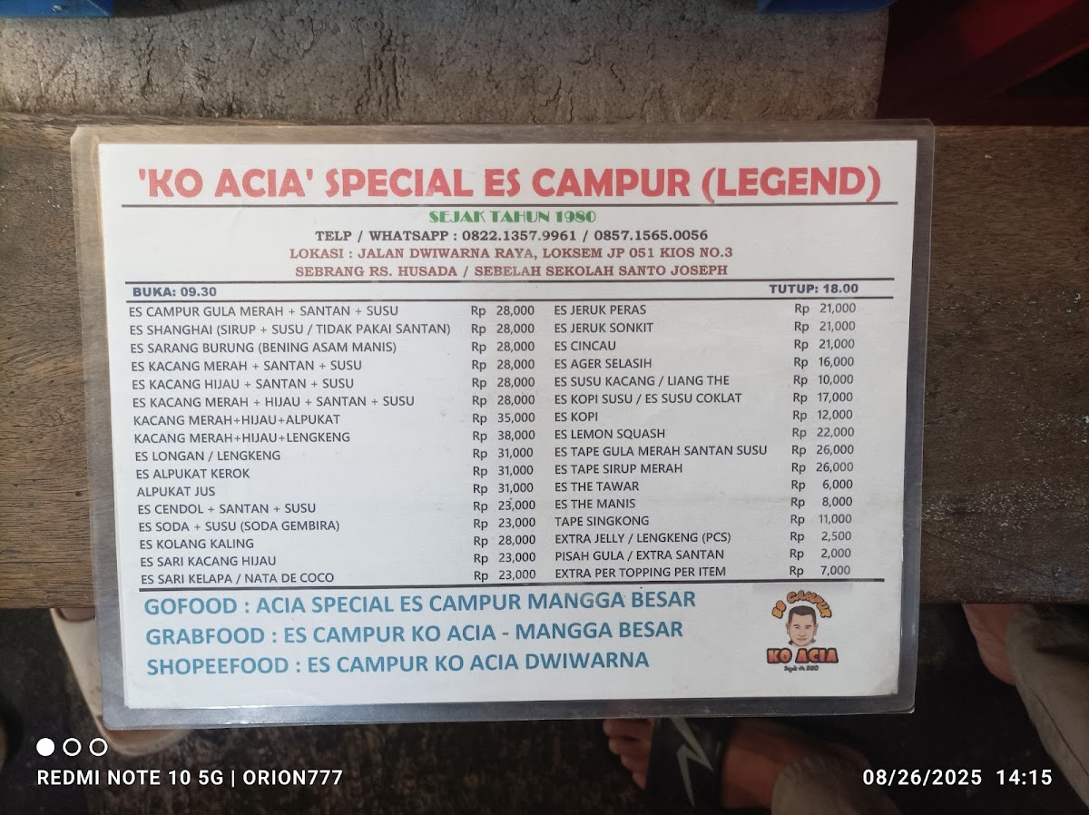 Es Campur Special Ko Acia Menu - Image 4
